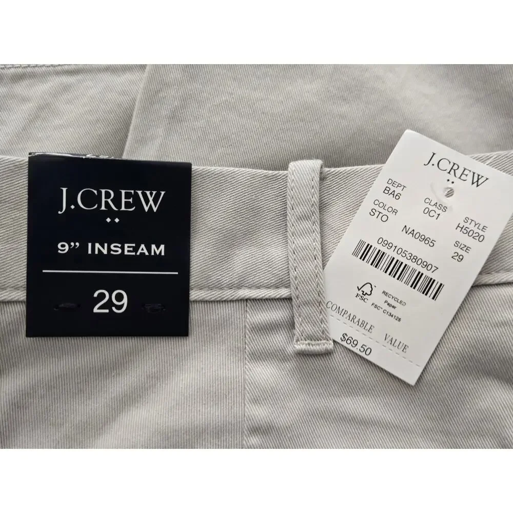 NEW J Crew Men's Khaki Shorts Size 29  Inseam 9